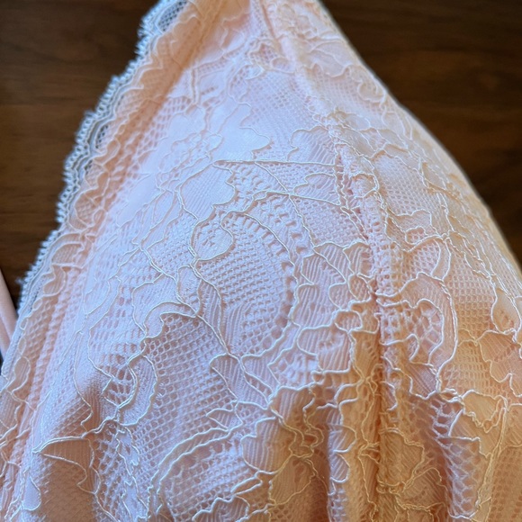 🍑 Peachy Pink lace bathing suit top- XL - Picture 2 of 3